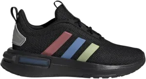 adidas Racer TR23 Elastic Lace Sneaker, Black/Silver Metallic/Black, 4 US Unisex Big Kid