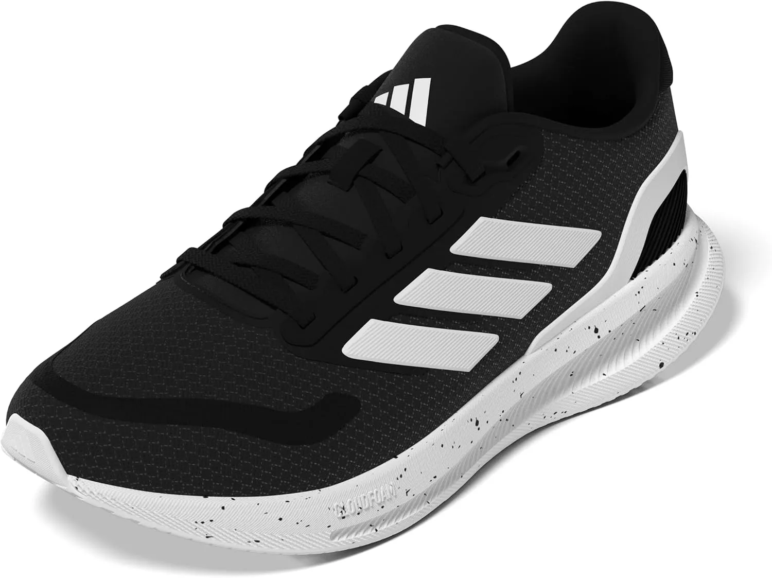 adidas Women's Run Falcon 5 Sneaker, Black/White/Black, 9.5