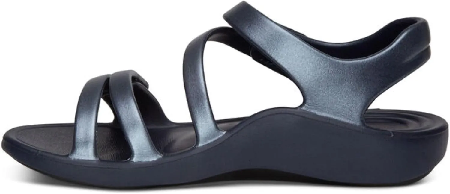 Aetrex Jillian Water-Friendly Sport Sandals for Women - Adjustable Strap Comfort Womens Sport Sandals for Beach Summer