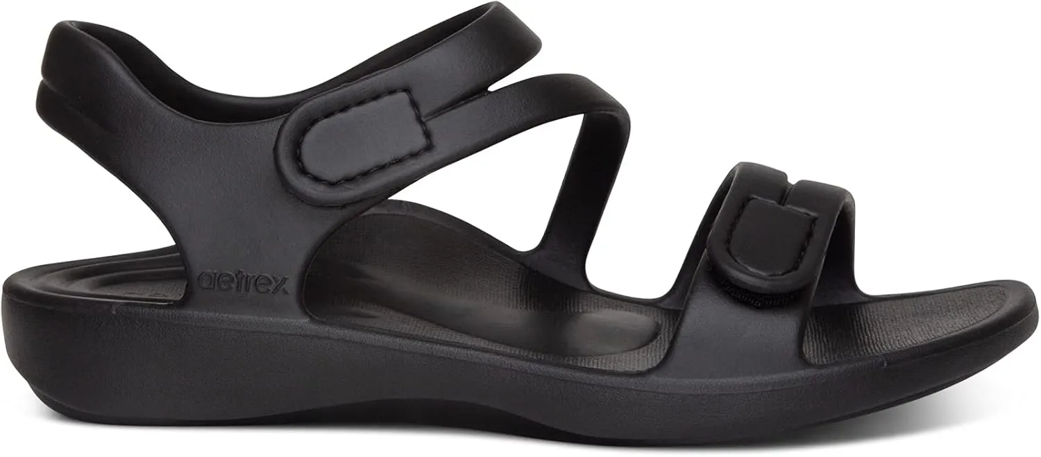 Aetrex Jillian Water-Friendly Sport Sandals for Women - Adjustable Strap Comfort Womens Sport Sandals for Beach Summer