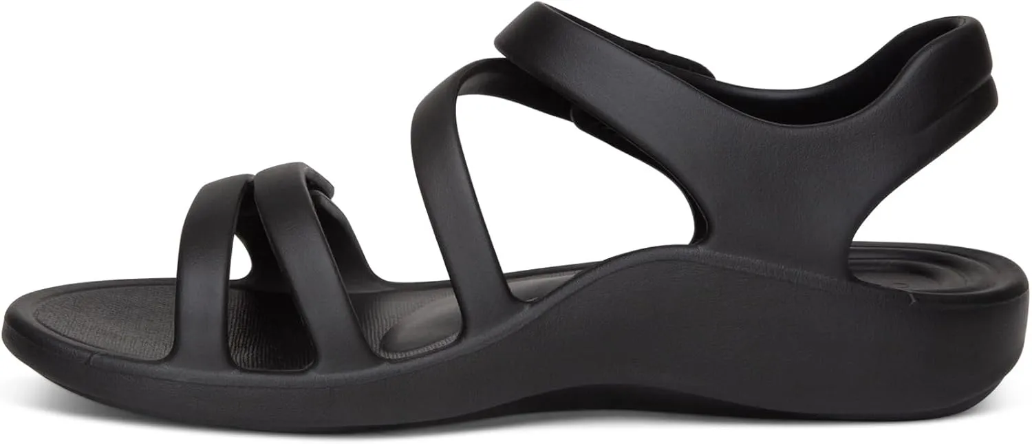 Aetrex Jillian Water-Friendly Sport Sandals for Women - Adjustable Strap Comfort Womens Sport Sandals for Beach Summer