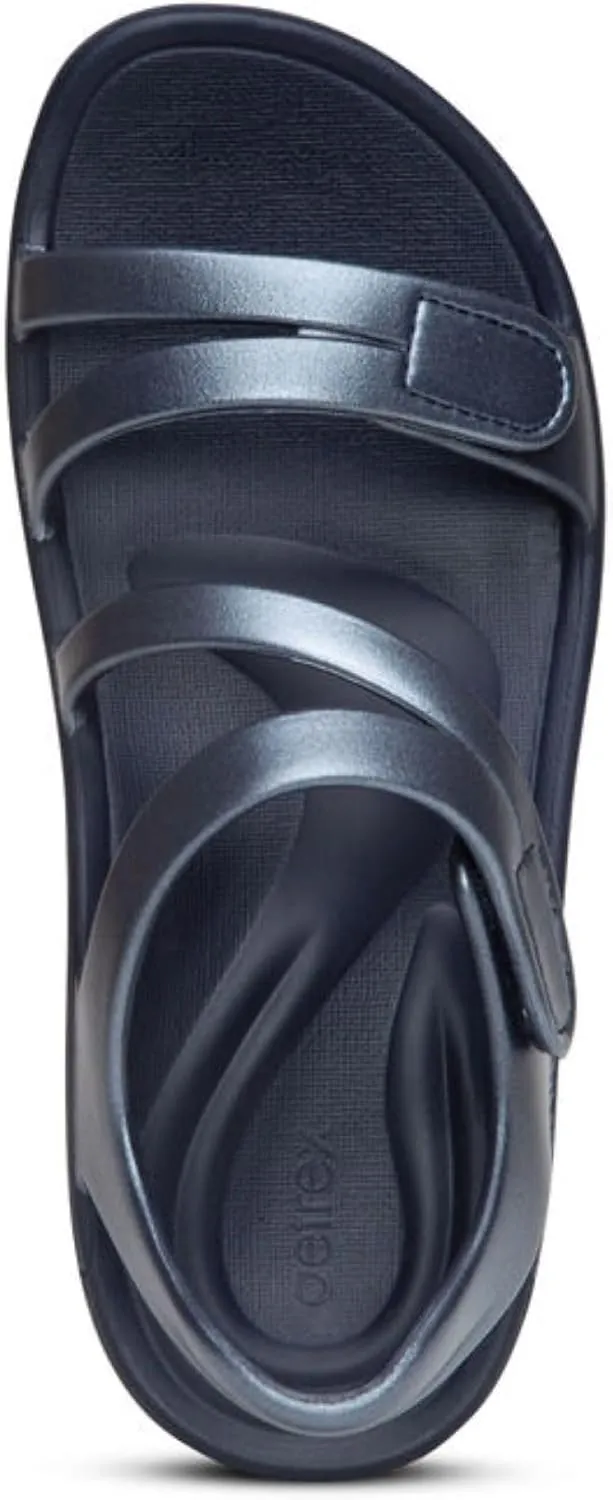 Aetrex Jillian Water-Friendly Sport Sandals for Women - Adjustable Strap Comfort Womens Sport Sandals for Beach Summer
