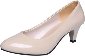 AMDBEL Ballet Flats Shoes for Women Dressy, Women's Slingback Leather Slingback Flats Pointed Toe Pumps Comfort Heeled Sandal