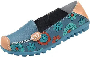AMDBEL Leather Loafers for Women 2024, Womens Leather Loafers Classic Penny Loafers for Women Fashion Driving Moccasins Women