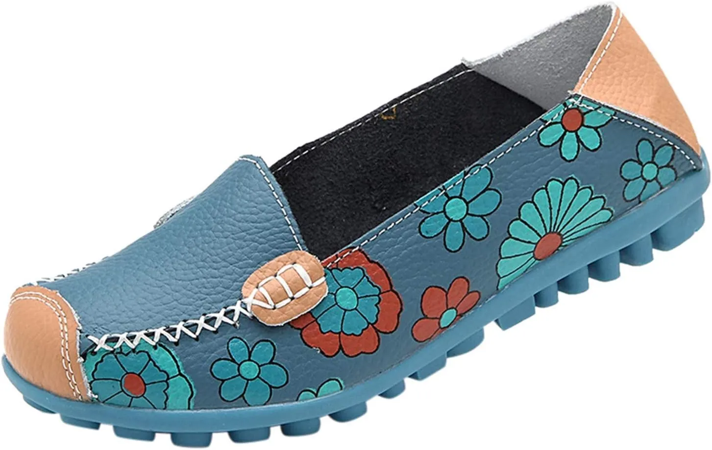 AMDBEL Leather Loafers for Women 2024, Womens Leather Loafers Classic Penny Loafers for Women Fashion Driving Moccasins Women