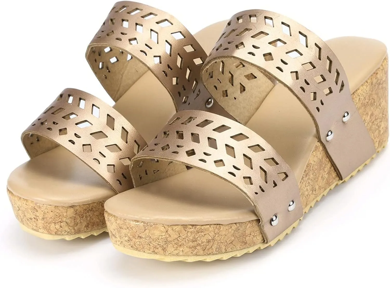 Aniywn Wedge Sandals for Women,Womens Wedge Platform Sandal Open Toe Casual Comfort Breathable Beach Sandals
