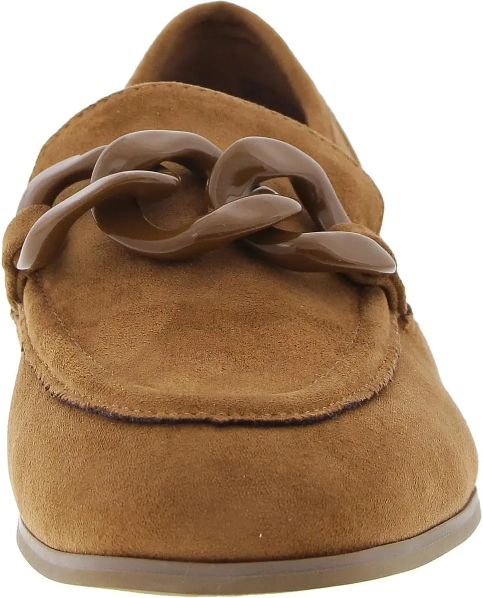 Anne Klein Womens Braxton Faux Leather Flat Loafers