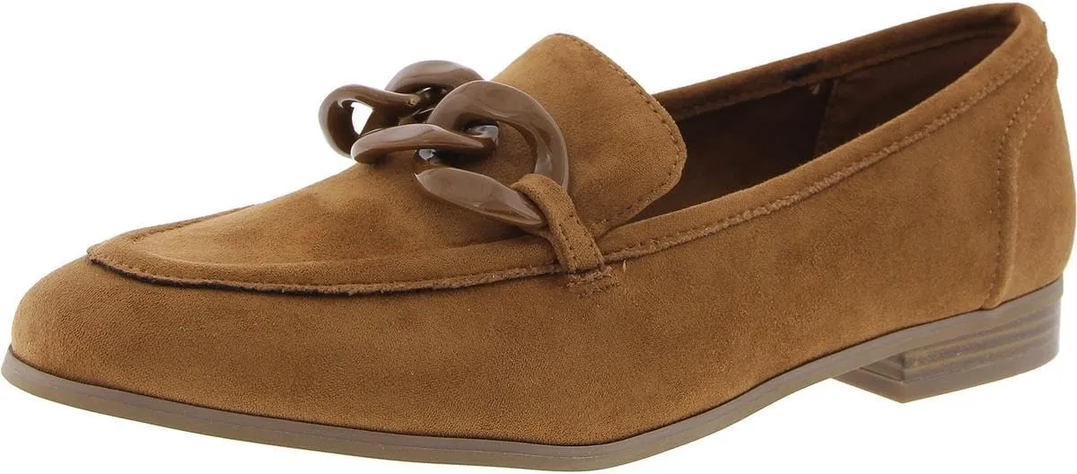 Anne Klein Womens Braxton Faux Leather Flat Loafers