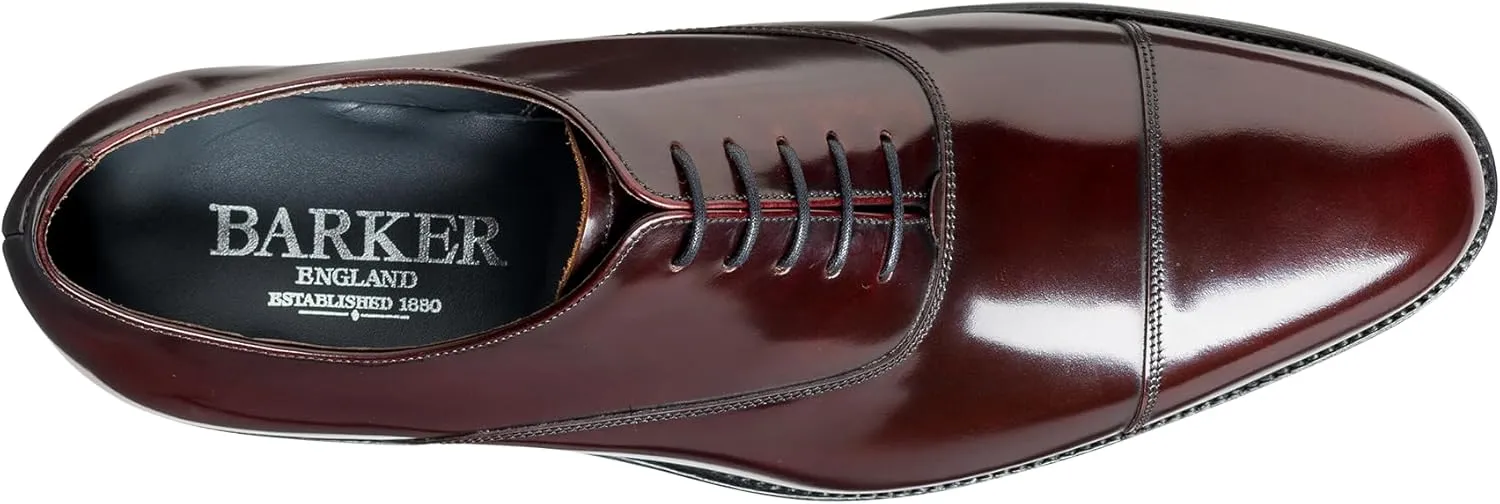 BARKER Winsford Men's Handmade Leather Oxford Dress Shoes – Timeless Elegance, Premium Craftsmanship, Full Leather Insole & Sole