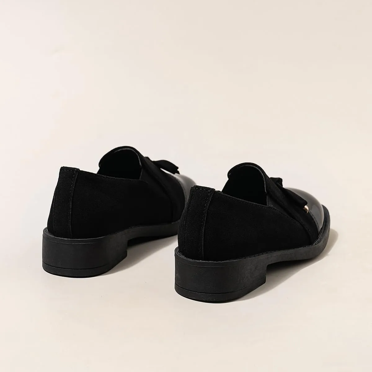 Children’s Platform Loafers – Faux Leather Lace-Up Loafers for Kids, Lightweight Party & Wedding Shoes, Imitation Suede Upper