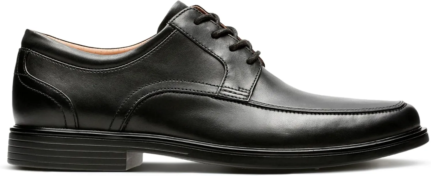 Clarks Men's Un Aldric Park Oxford, Black (Black Leather), 10.5