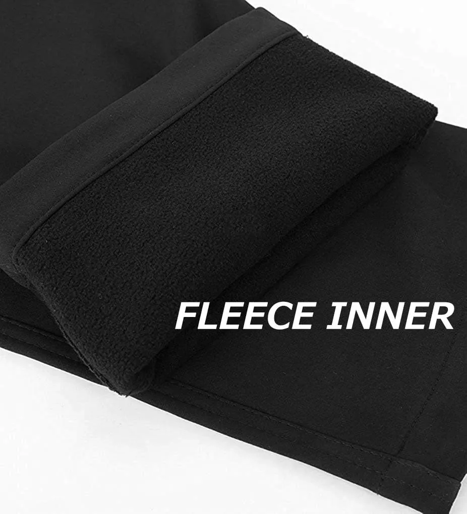 clothin Men's Insulated Pants Fleece Lined Snow Pants Softshell Water and Wind-Resistant