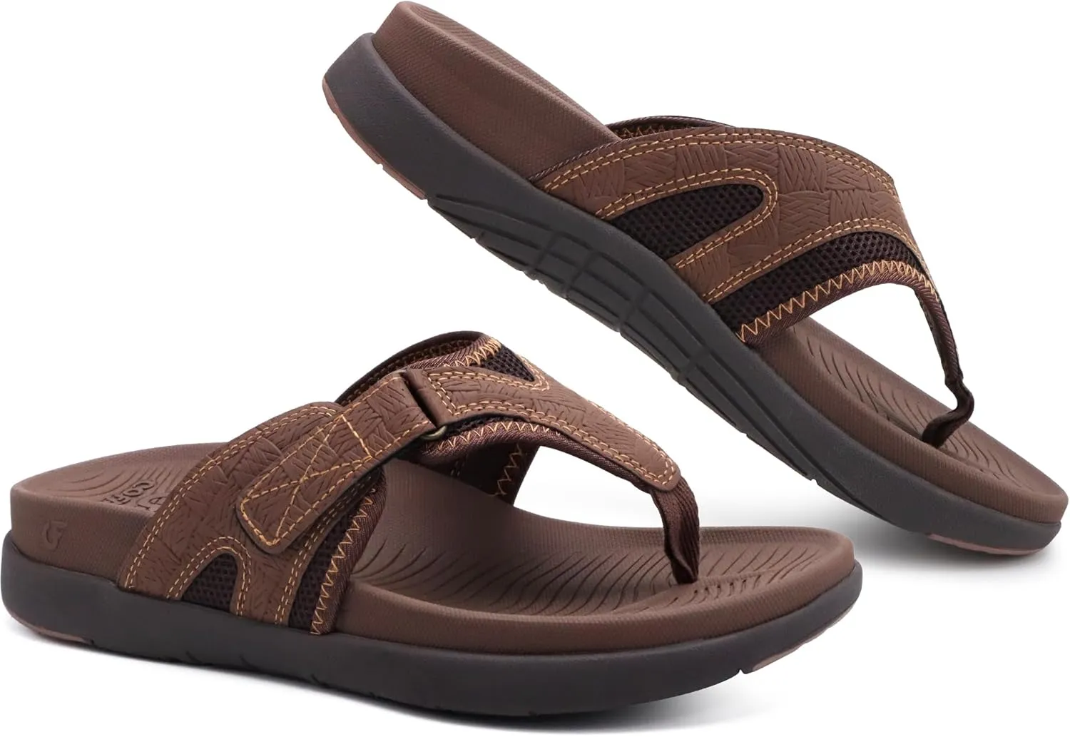 COFACE Flip Flops for Men with Arch Support Comfortable Man Thong Sandals Adjustable Beach Flip-flop Outdoor