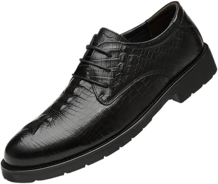 Comfortable Casual Business Oxford Shoes - Genuine Leather Lace Up Dress Shoes for Men
