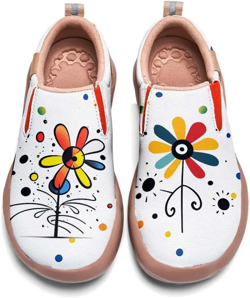 Comfortable Travel Shoes for Womens Loafers Slip Ons Ladies Nurse Shoe Walking Lightweight Cartoon Animal Painted Sneaker