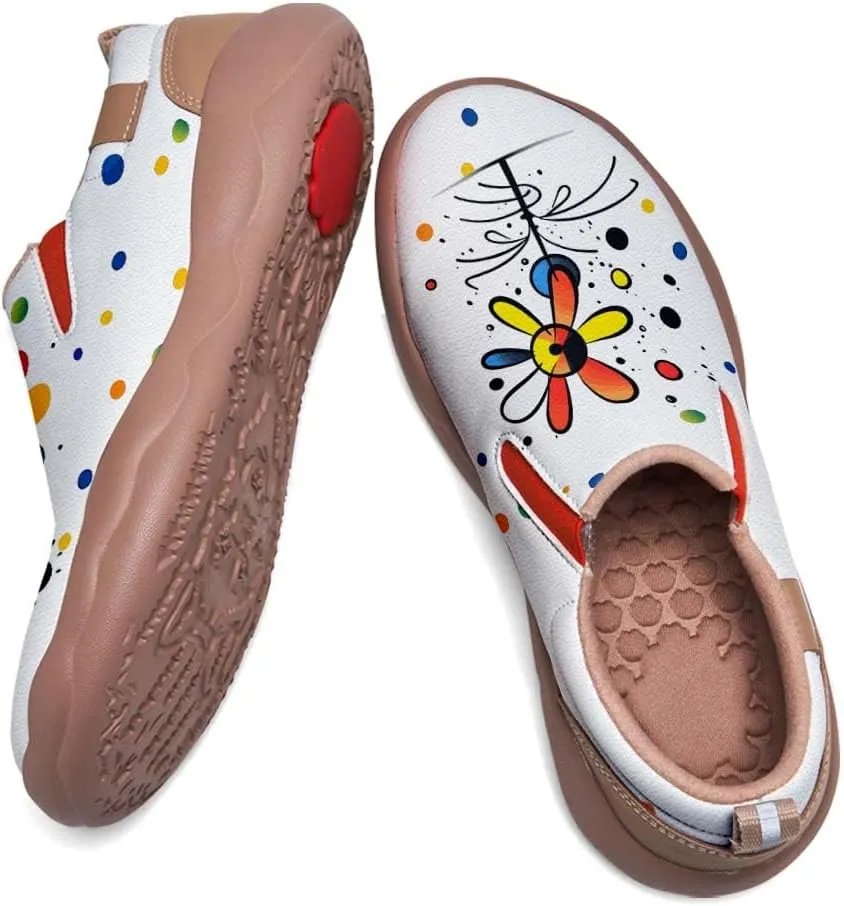 Comfortable Travel Shoes for Womens Loafers Slip Ons Ladies Nurse Shoe Walking Lightweight Cartoon Animal Painted Sneaker