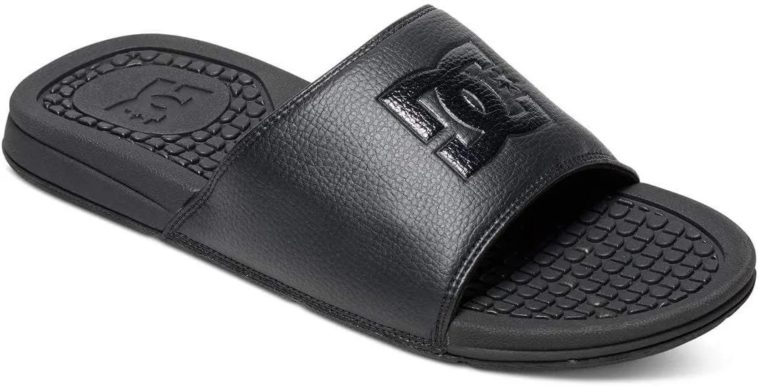 DC Men's Bolsa Slide Sandal, Black/Black/Black, 9 D US