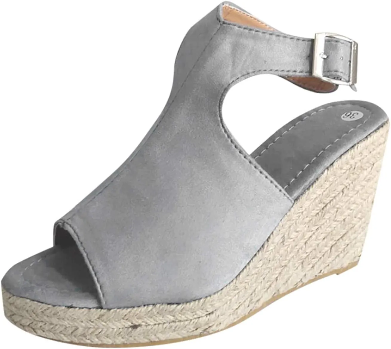 Eduavar Shoes for Women Sandals Dressy, Sandals Women Comfortable Wedge Platform Sandals Open Toe Hook and Loop Sandals