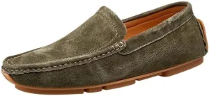 Fashion Men's Suede Genuine Leather Casual Shoes Mens Party Wedding Loafers Moccasins Men Light Comfortable Driving Flats