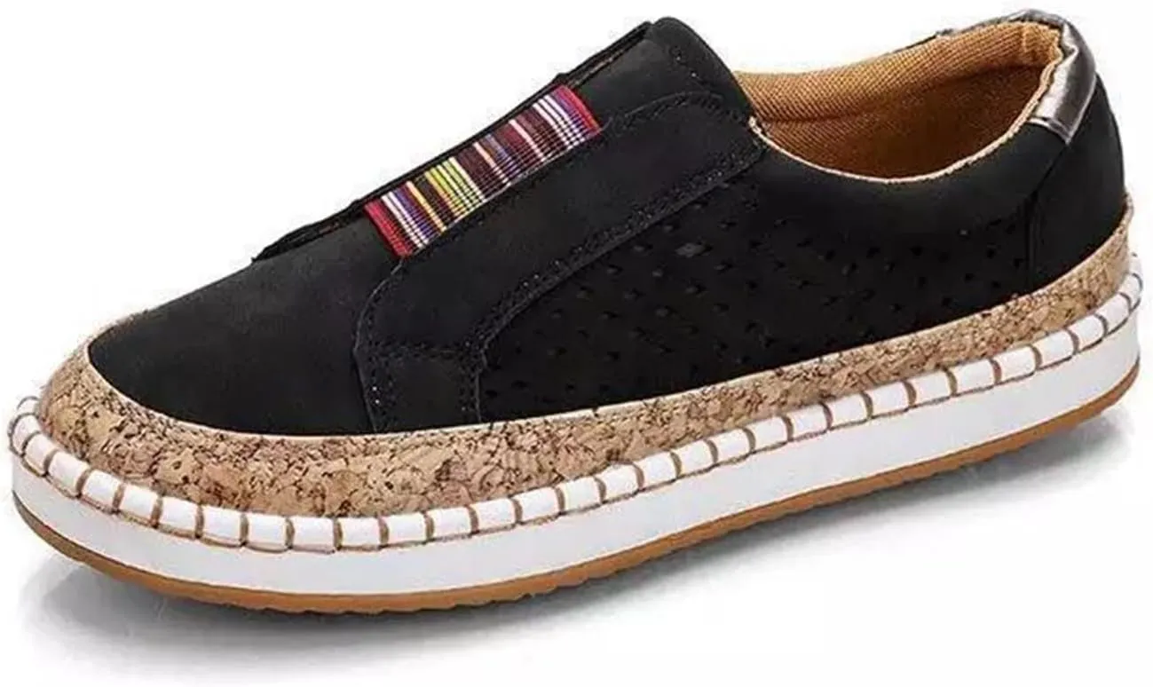 Flats Shoes Women Comfortable Wide Soft Women's Fashion Canvas Shoes Round Toe Lightweight Non-Slip Flat Sneakers Classic Casual Fall Low Top Soft Comfort Breathable Slip On Walking Loafers