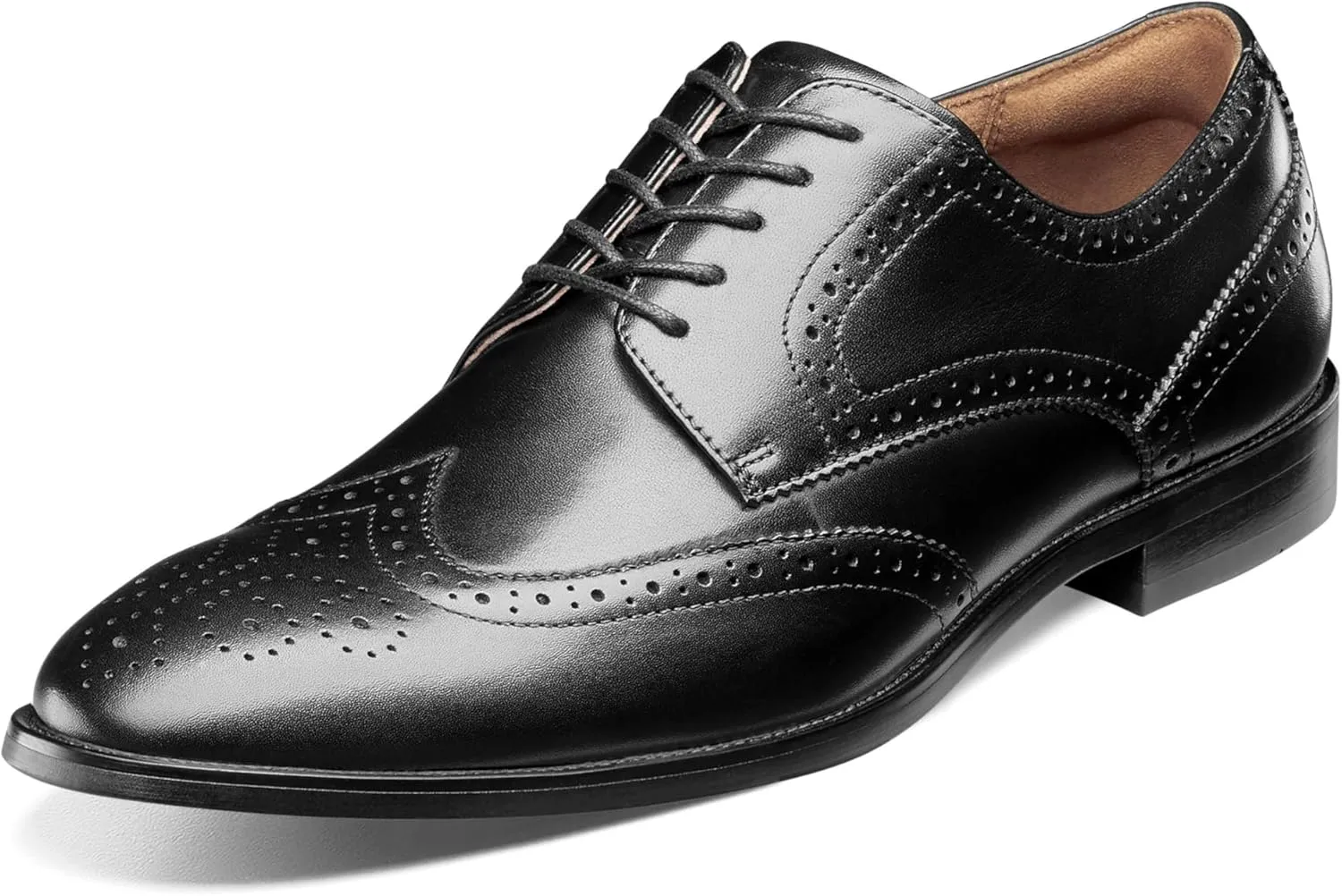 Florsheim Men's Rubano Wt Shoes Oxford, Black/Black, 9.5 W