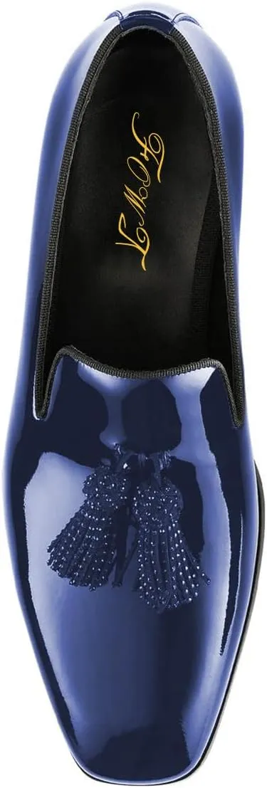FOWT Women Classic Clossed Square Toe Low Heel Loafers Slip On Ladies Glossy Casual Outdoor Shoes Size 4-16 US