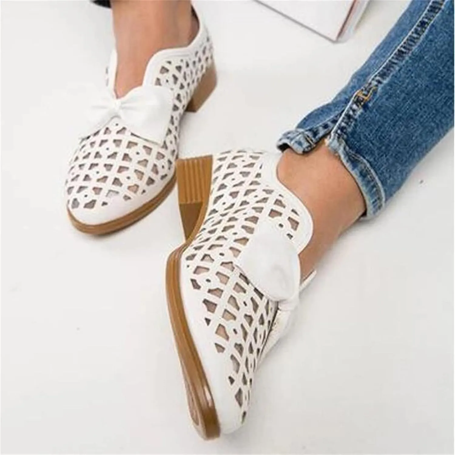 Gibobby Boots for Women Square Toe Women Cowgirl Boots Ladies Retro Ankle Boots Embroidered Western Short Boots 52