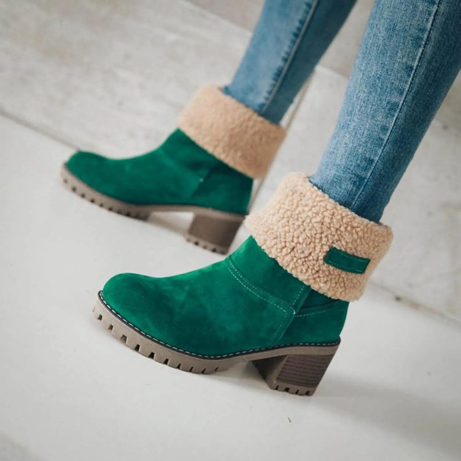 Gibobby Boots for Women Winter Snow Boots Fur Lined Warm Ankle Boots Slip On Waterproof Outdoor Booties Comfortable Shoes