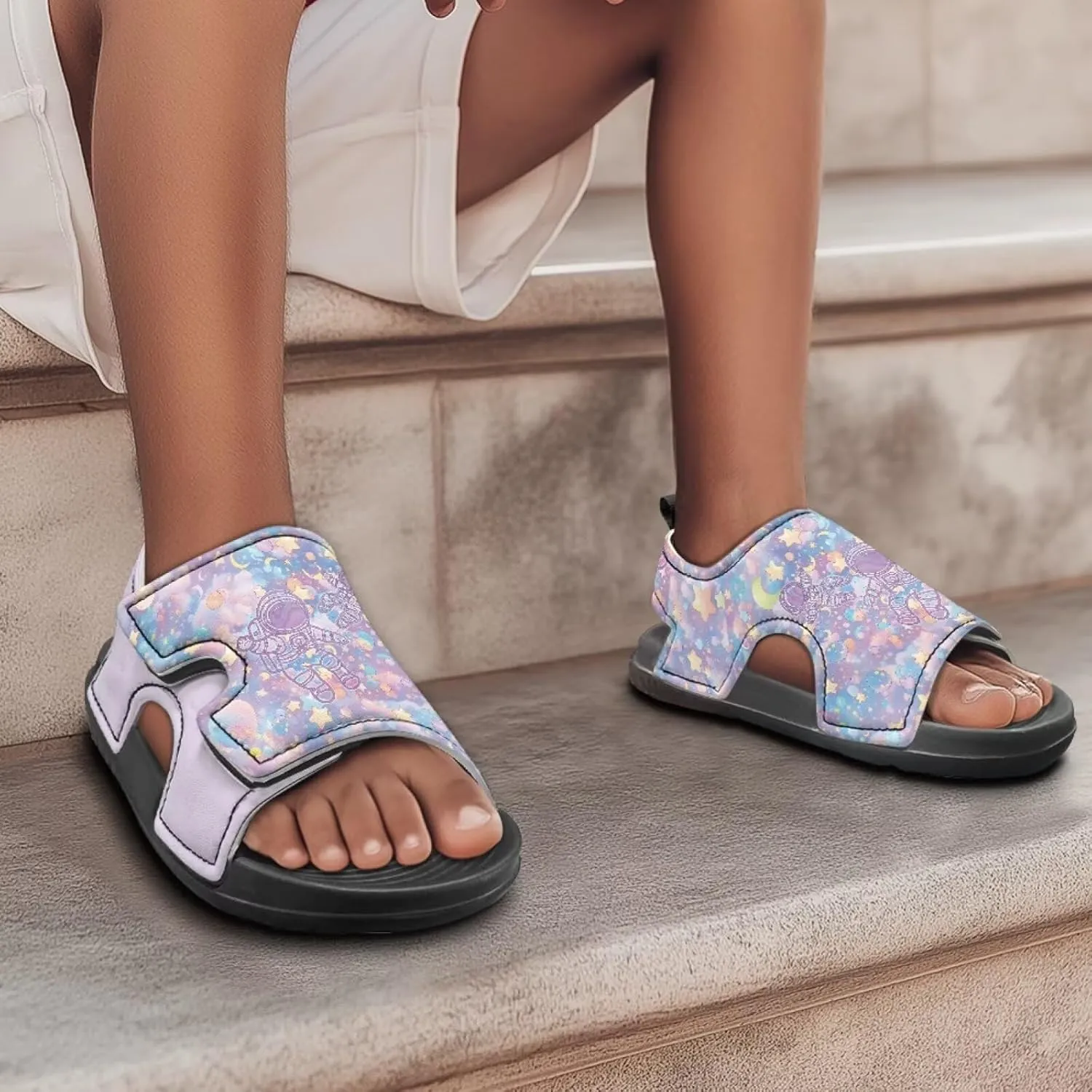 Girls Cat Sandals Cute Cartoon Kids Summer Outdoor Athletic Sport Water Sandals for School/Hiking/Beach