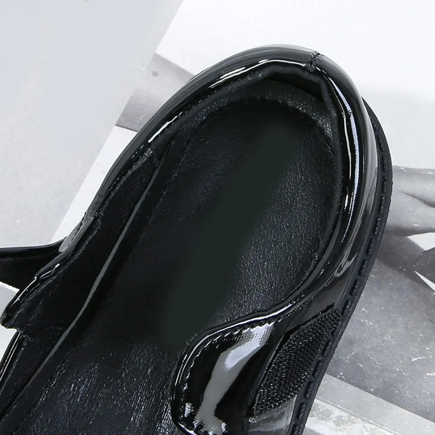 Girls Formal Dress Shoes Casual Platform Soft Sole Slip On Leather Mary Jane Wedding Party Shoes