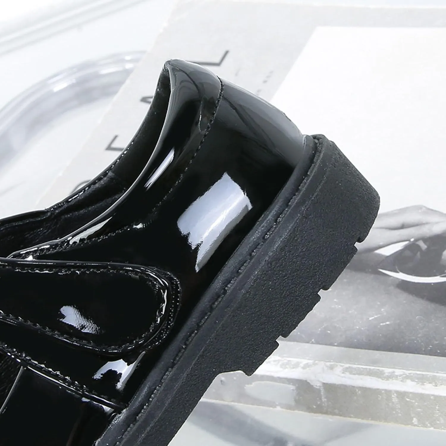 Girls Formal Dress Shoes Casual Platform Soft Sole Slip On Leather Mary Jane Wedding Party Shoes