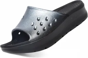 HUHV Women's MAX Cushion Arch Pod Tech Recovery comfort Slide Sandal with Comfort Orthotic Arch Support and our Proprietary HEALIUM Foam Technology