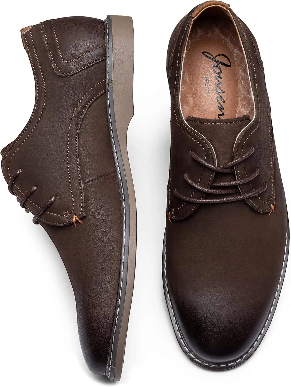 Jousen Men's Casual Dress Shoes Suede Business Classic Dress Shoes for Men