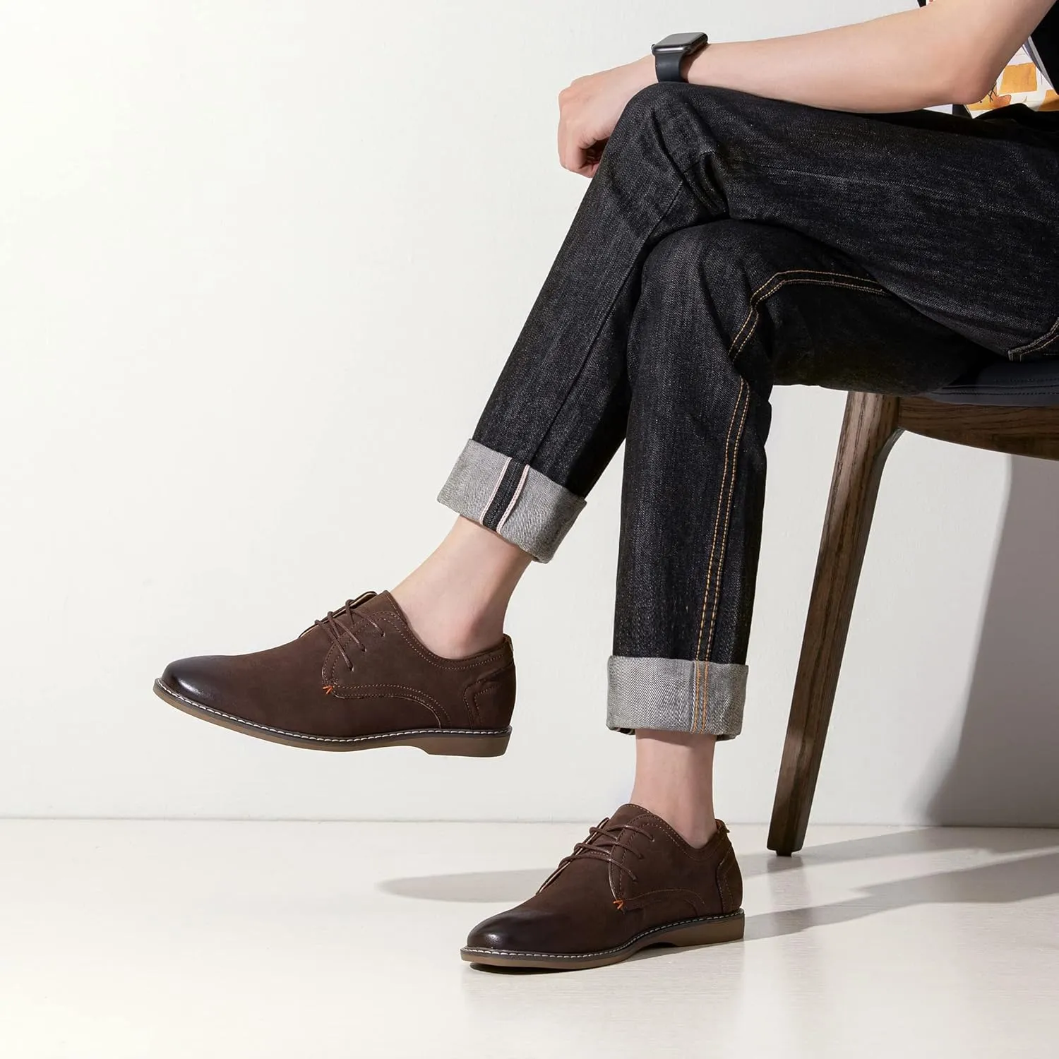 Jousen Men's Casual Dress Shoes Suede Business Classic Dress Shoes for Men