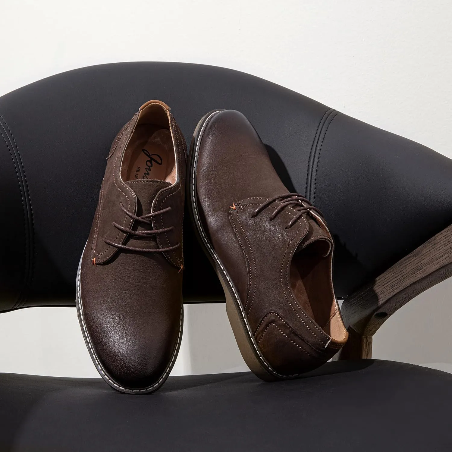 Jousen Men's Casual Dress Shoes Suede Business Classic Dress Shoes for Men