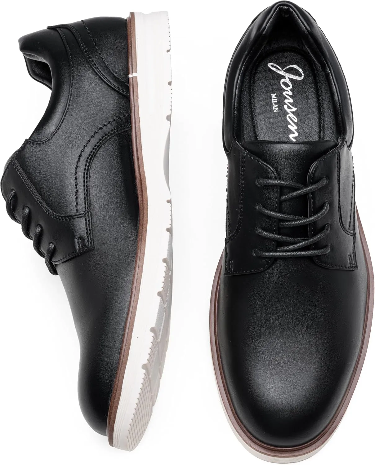 Jousen Mens Dress Shoes Casual Oxfords Lace Up Business Formal Dress Sneakers for Men