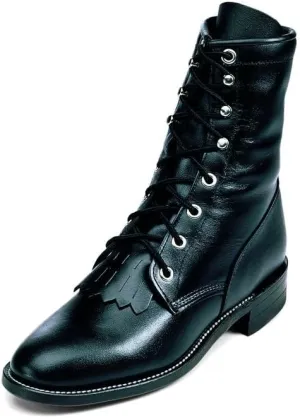 Justin Boots Womens Black Kiddie Lace Up Casual Boots Ankle - Black - Size 5 B