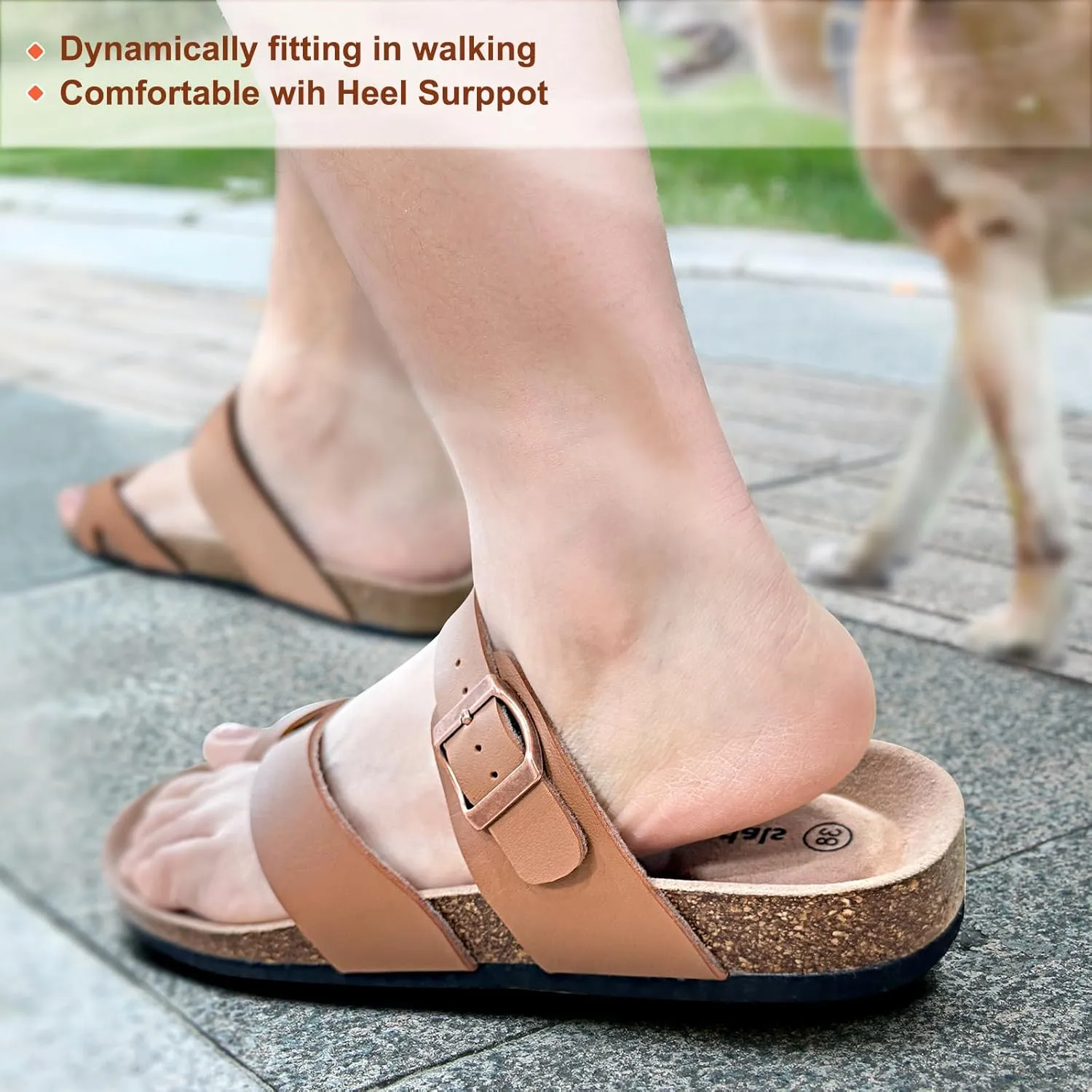 KEMISANT Women's Slide Sandals-Flip-Flops-Casual Slip-ons with Unslip Rubber Outsole and Suede Upper
