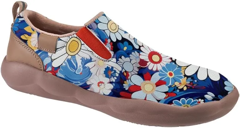 Kids Shoes Boys Girls Slip On Loafers Lightweight Soft Sole Sneaker Smiling Colorful Sunflower