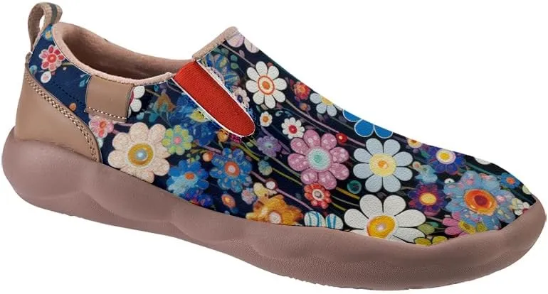 Kids Shoes Boys Girls Slip On Loafers Lightweight Soft Sole Sneaker Smiling Colorful Sunflower