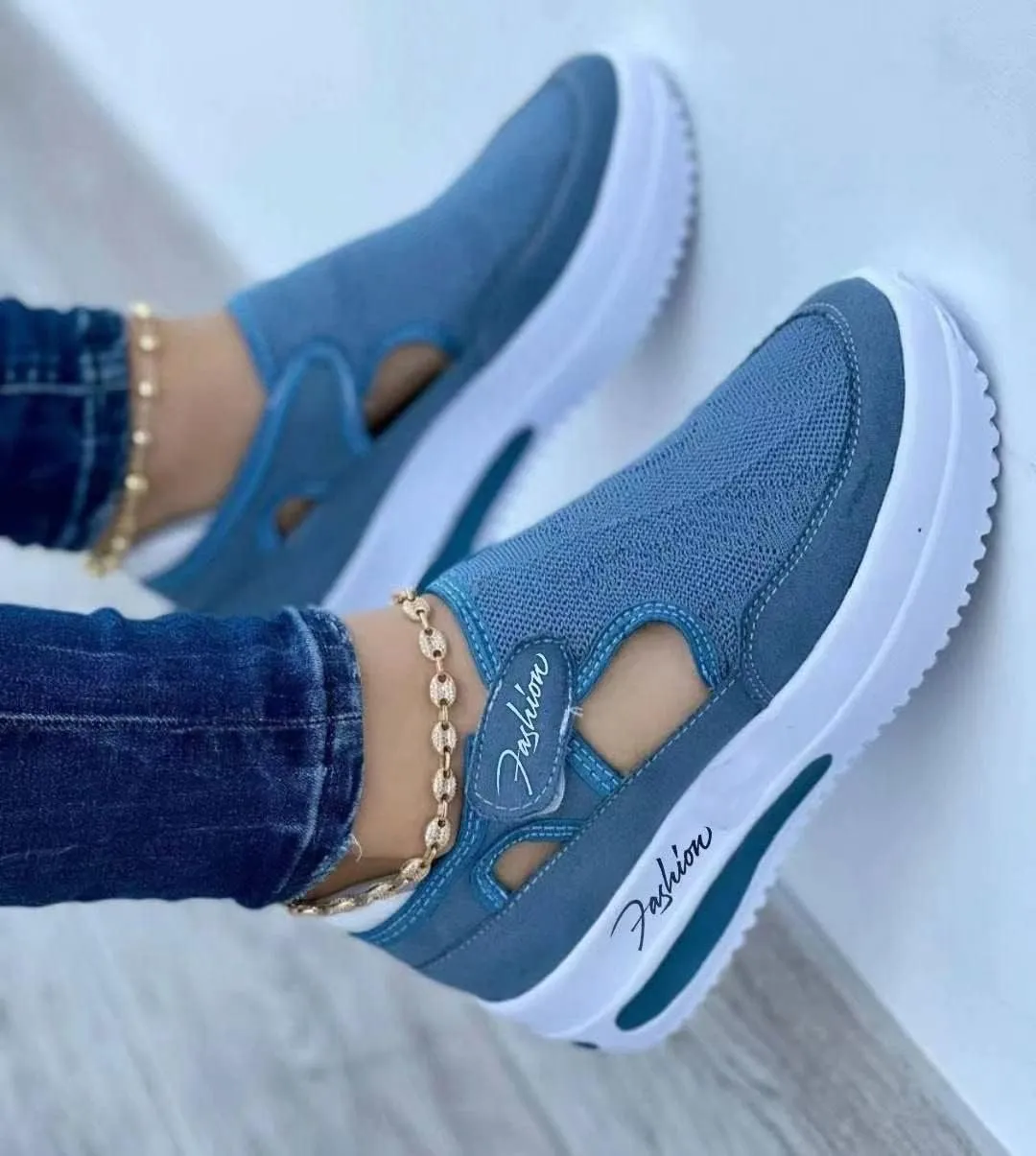 Ladmiple Sneakers For Women Slip On Wide Width PU Leather Shoes Lace Up Casual Fashion Walking Platform Flats Loafers