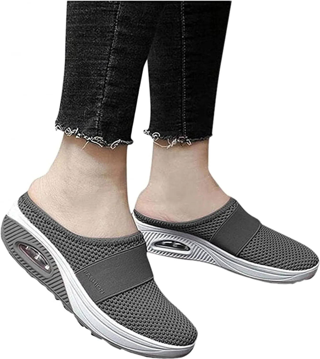 Ladmiple Sneakers For Women Walking Shoes Arch Support Slip on Fashion Low Top Casual Dressy Summer Fashion Flat Loafers