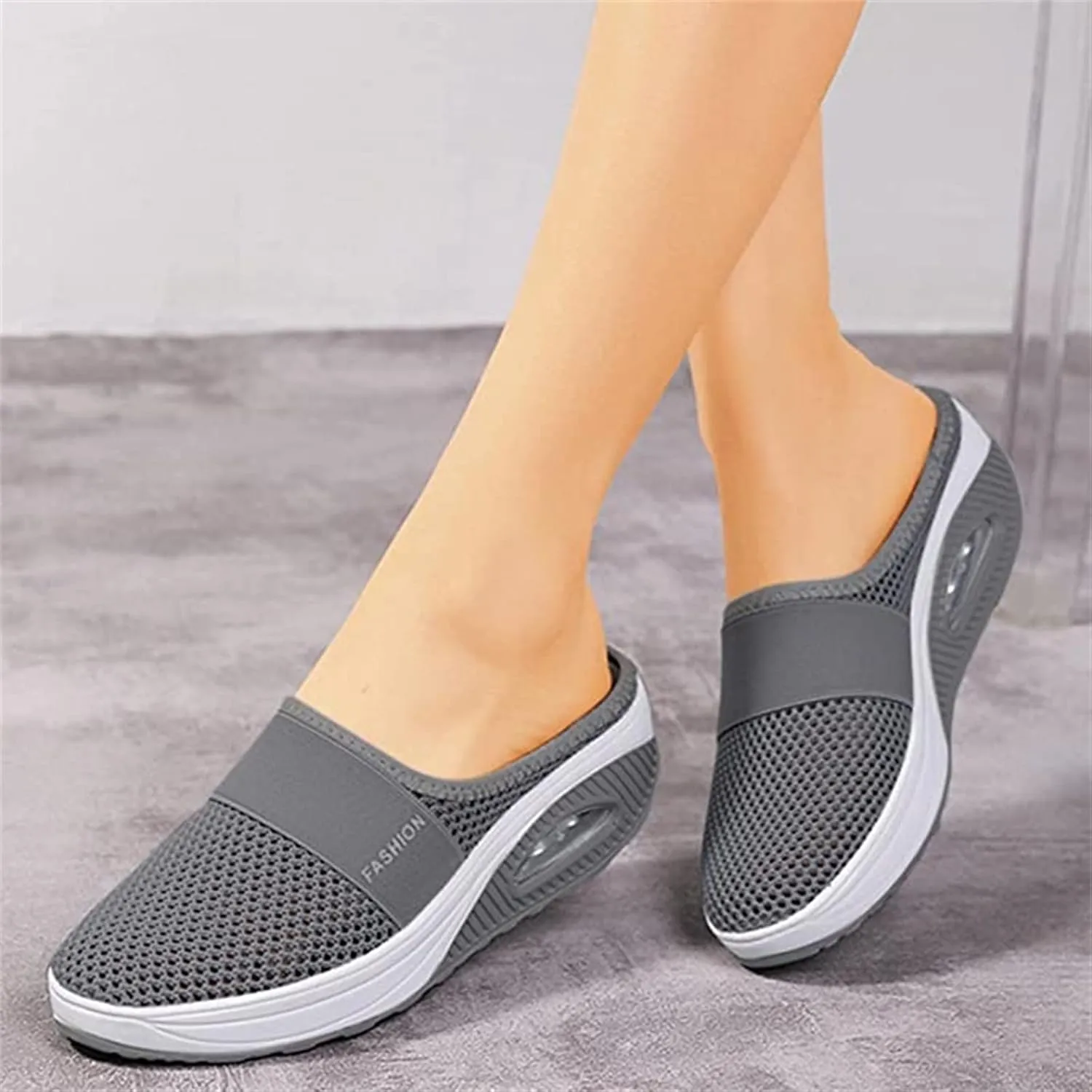 Ladmiple Sneakers For Women Walking Shoes Arch Support Slip on Fashion Low Top Casual Dressy Summer Fashion Flat Loafers