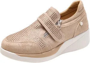 Ladmiple Sneakers For Women Walking Shoes Lace-up Classic Fashion Dressy Casual Summer Slip On Platform Flats Loafers