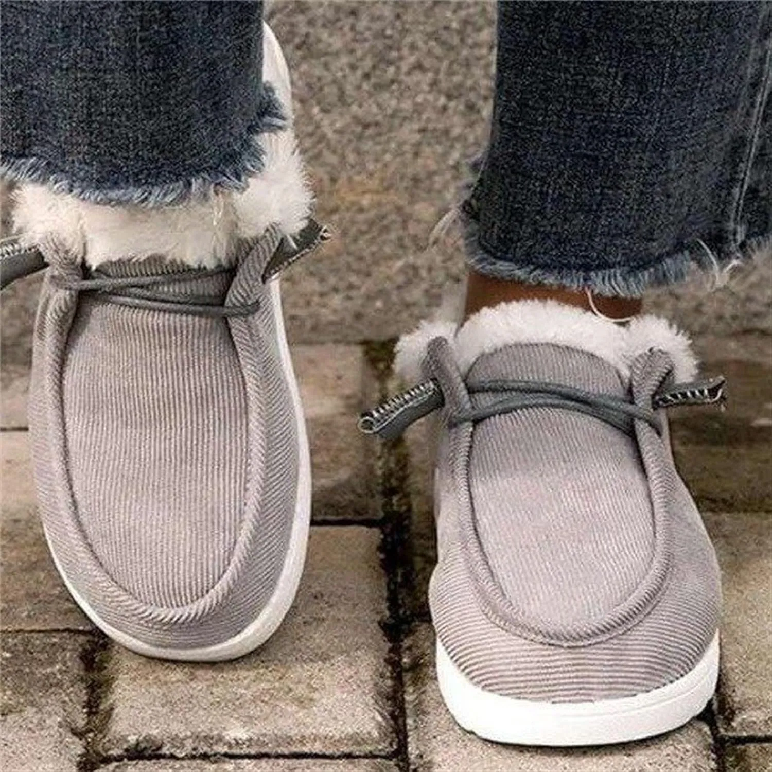 Ladmiple Winter Boots For Women Cute High-top Snow Boots Slip on Warm Comfortable Walking Outdoor Fur Lined Ankle Booties