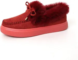 Ladmiple Winter Boots For Women Fashion High-top Snow Boots Slip on Warm Comfortable Outdoor Fur Lined Ankle Booties