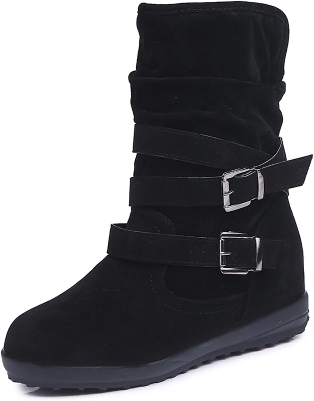 Ladmiple Winter Boots For Women Wide Width Warm Fur Lined Snow Ankle Booties Fashion Comfortable Slip On Walking Shoes