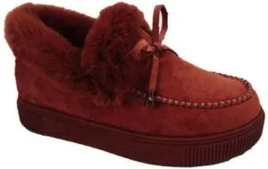 Ladmiple Winter Boots For Women With Fur Lined Casual Slip-on Warm Loafers Shoes Comfort Lightweight Snow Ankle Booties