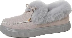 Ladmiple Winter Boots For Women With Fur Lined Snow Boots Classic Fashion Warm Outdoor Comfort Slip On Ankle Booties
