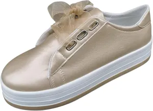 Ladmiple Womens Shoes Dressy Casual Loafers Leather Fashion Sneakers Casual Comfortable Platform Slip On Walking Shoes